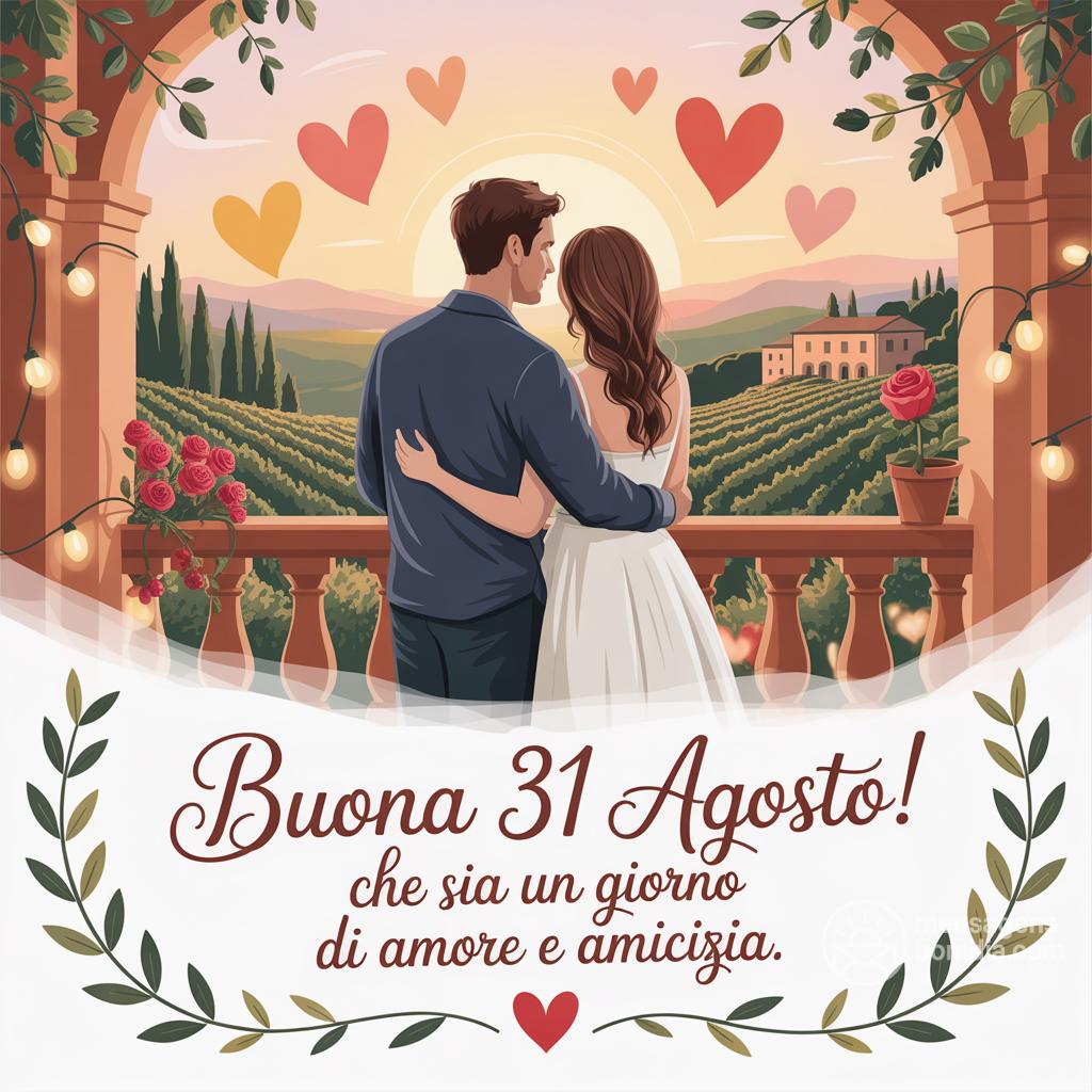 Buona  31 agosto! Che sia un giorno di amore e amicizia.