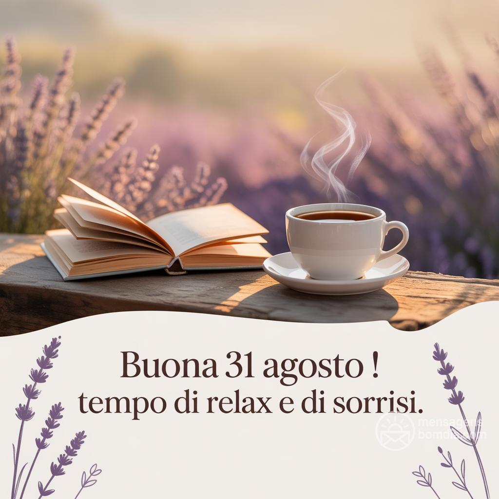 Buona  31 agosto ! Tempo di relax e di sorrisi.