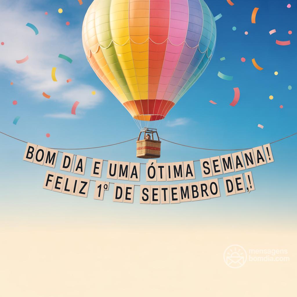 Bom dia e uma ótima semana! Feliz 1° de setembro de , !