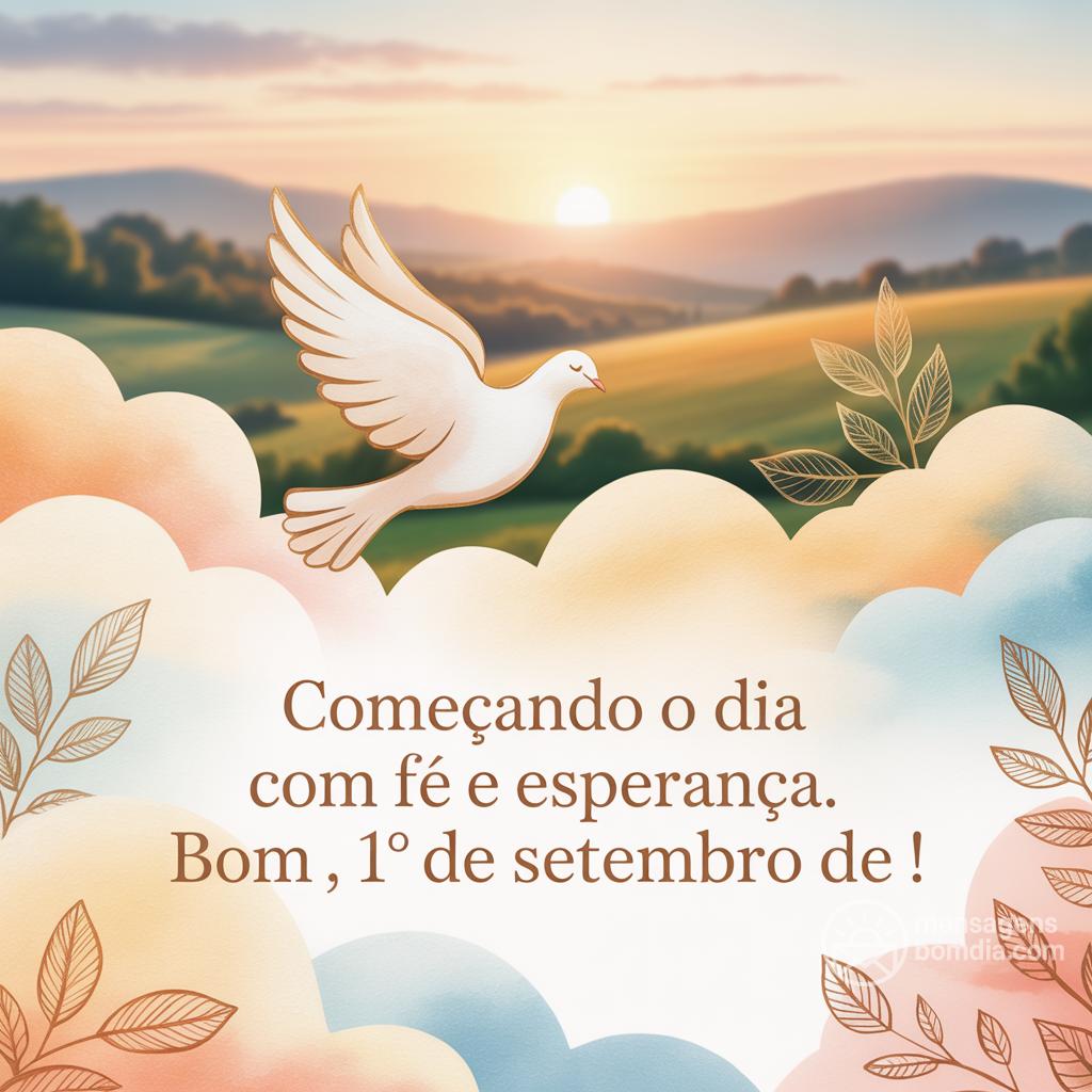 Começando o dia com fé e esperança. Bom , 1° de setembro de !