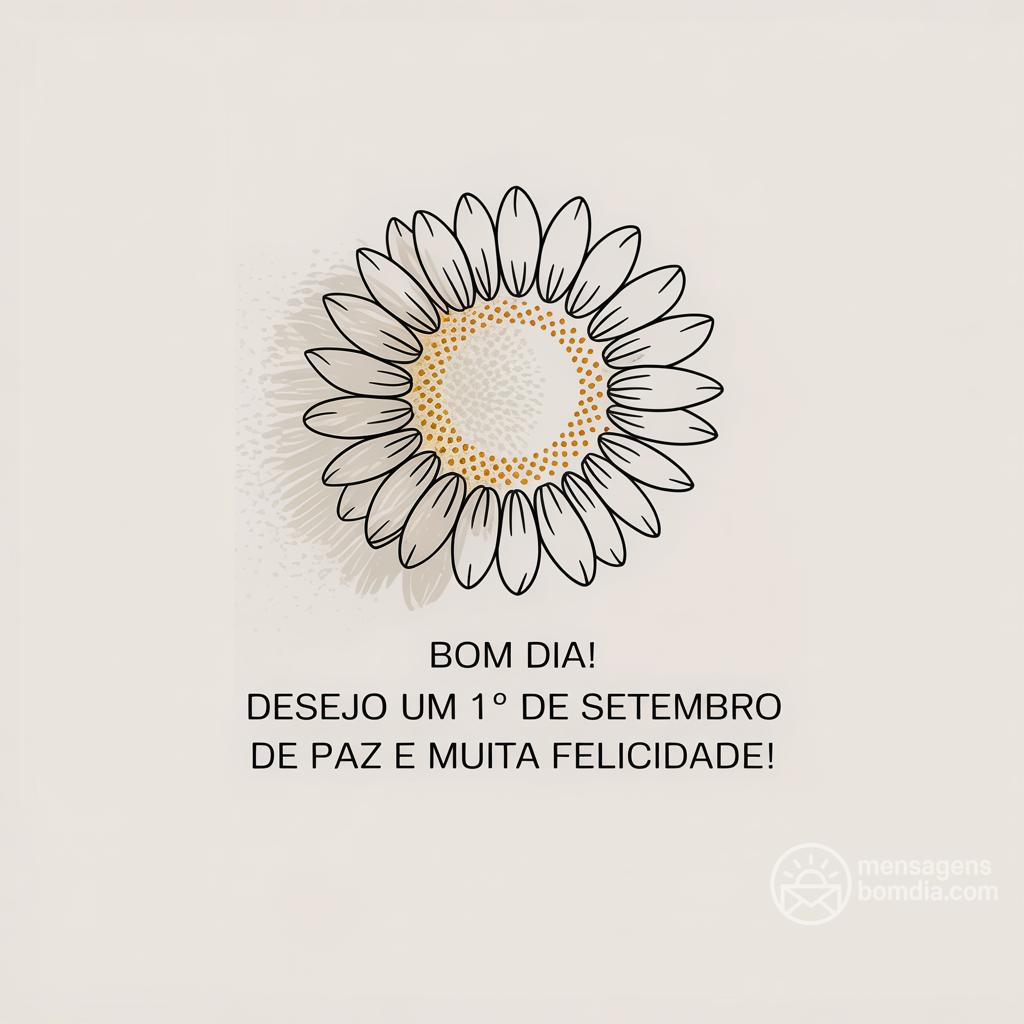 Bom dia! Desejo um 1° de setembro de  de paz e muita felicidade! !
