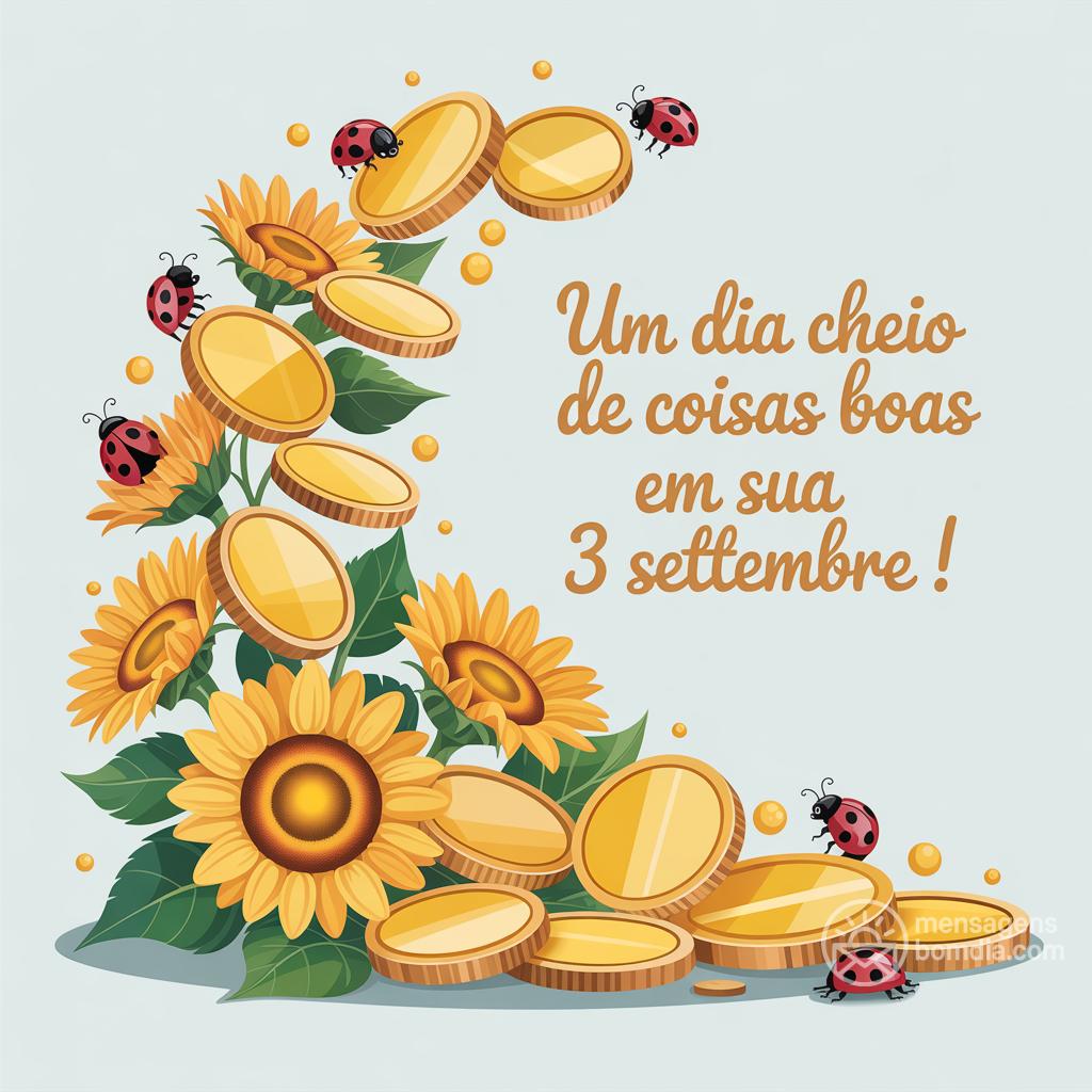 Um dia cheio de coisas boas em sua  3 settembre !
