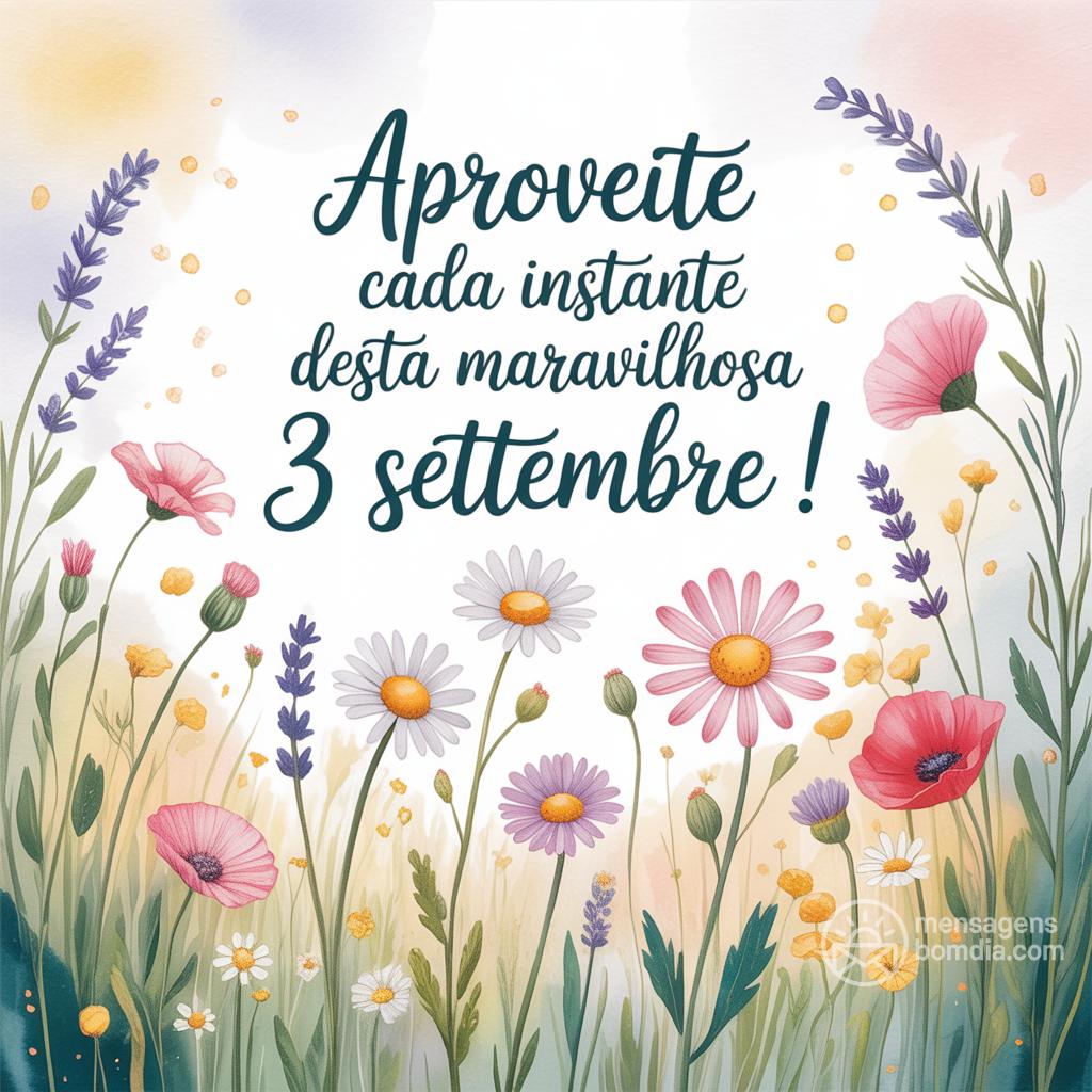 Aproveite cada instante desta maravilhosa  3 settembre !