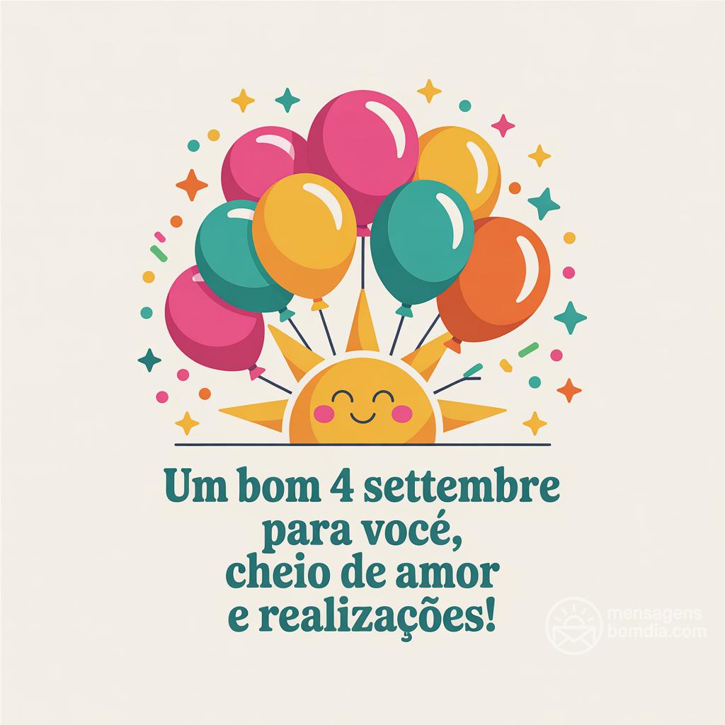 Um bom  4 settembre para você, cheio de amor e realizações!
