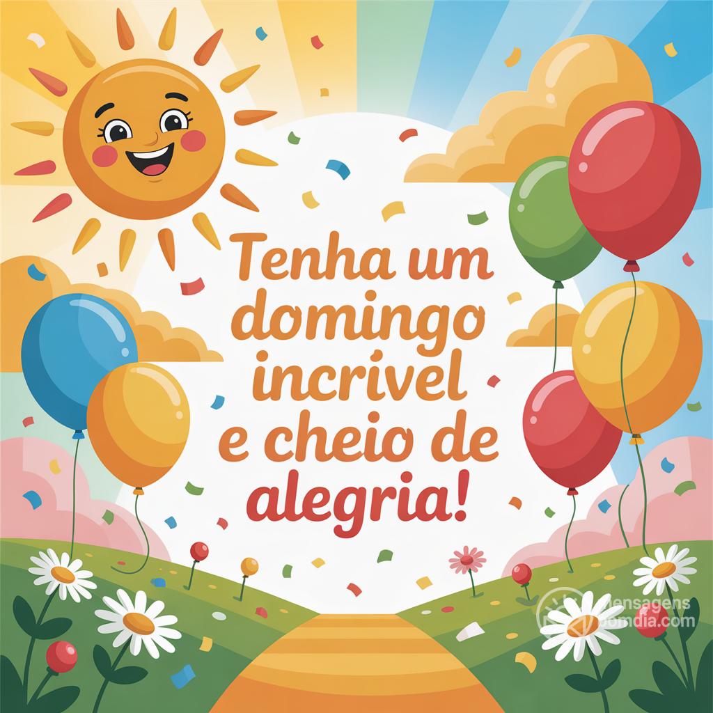 Tenha um domingo incrível e cheio de alegria!