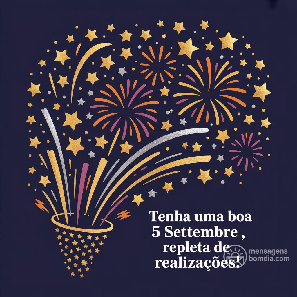Tenha uma boa  5 settembre , repleta de realizações!