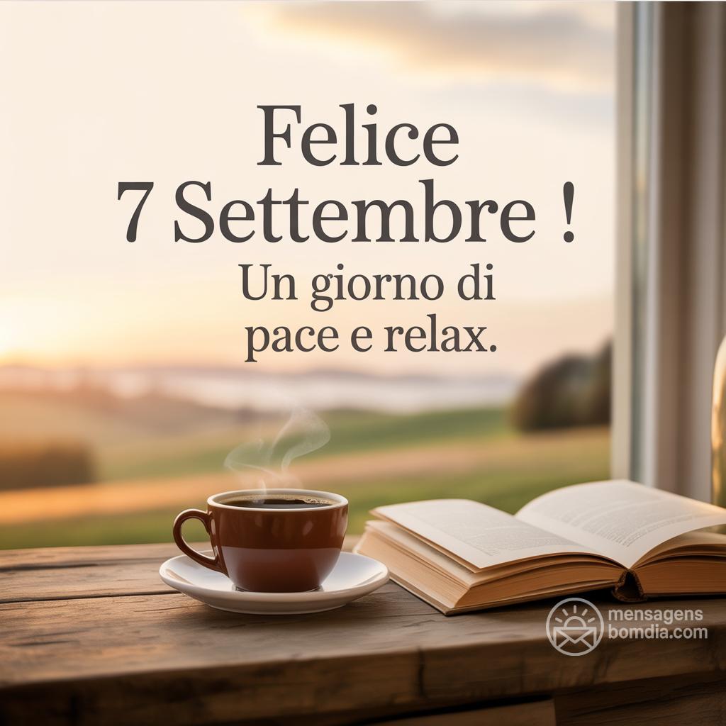 Felice  7 settembre ! Un giorno di pace e relax.