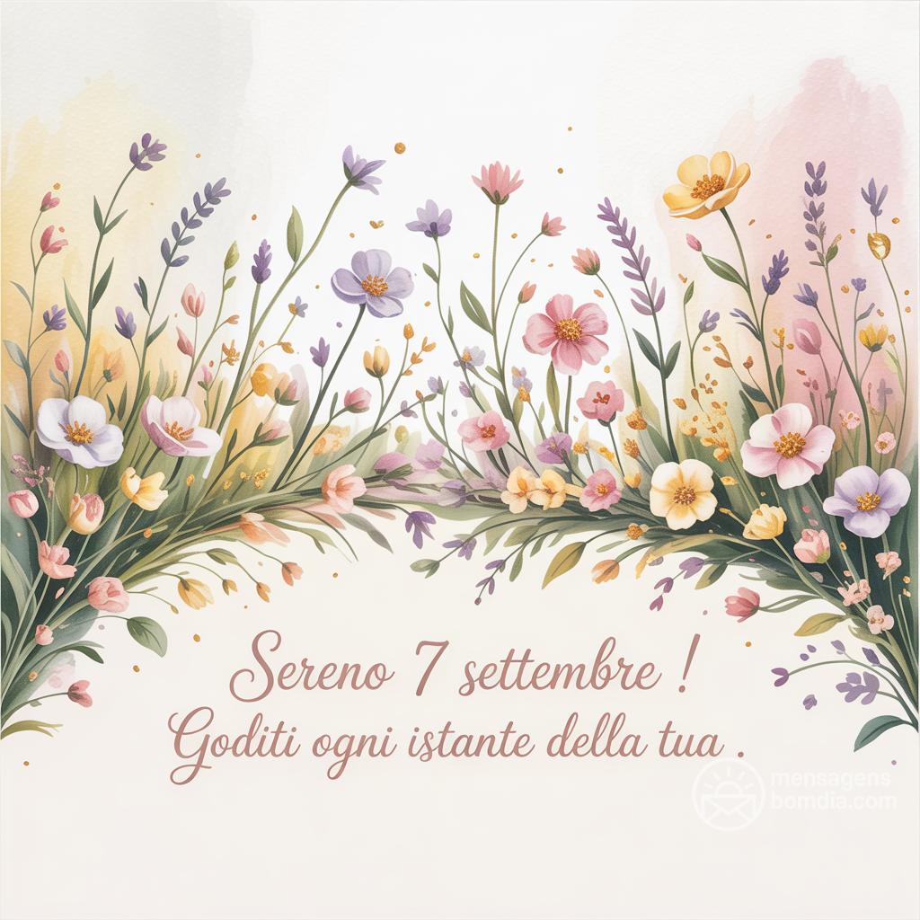 Sereno 7 settembre ! Goditi ogni istante della tua .
