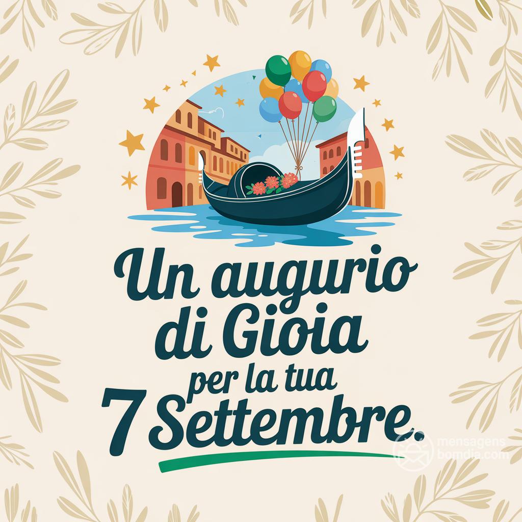 Un augurio di gioia per la tua  7 settembre .