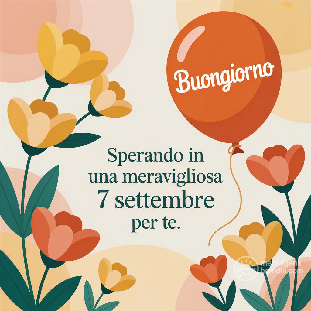 Sperando in una meravigliosa  7 settembre  per te.