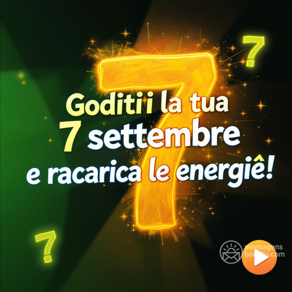 Goditi la tua  7 settembre  e ricarica le energie!
