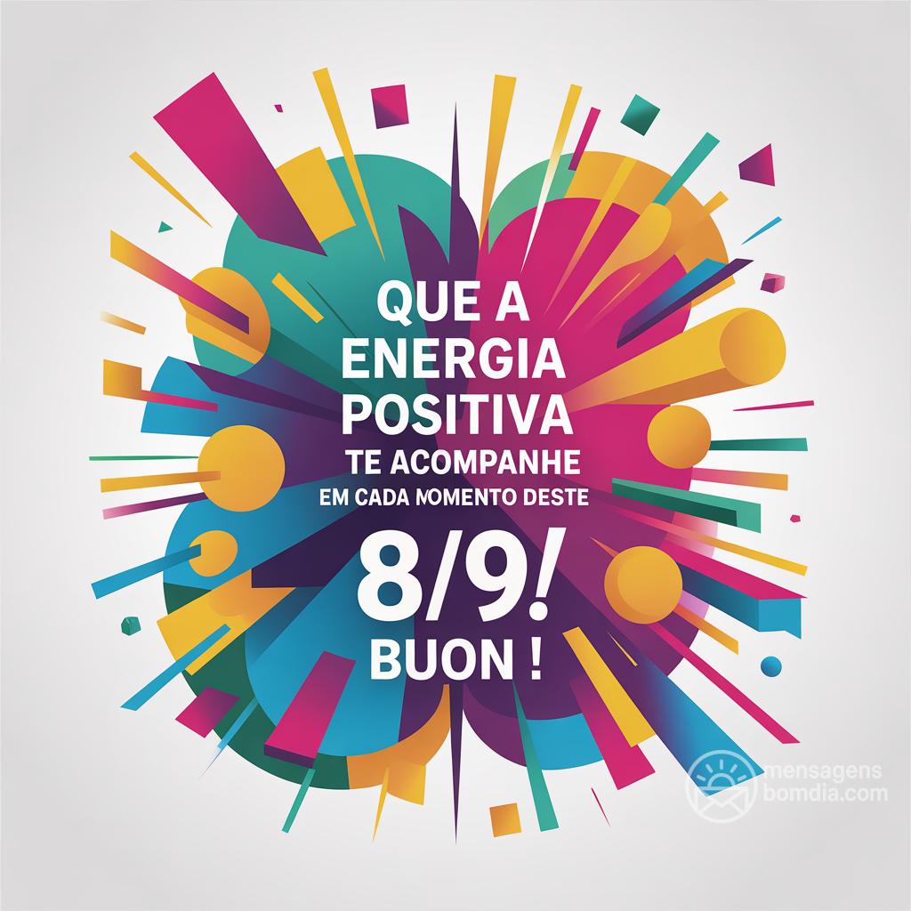 Que a energia positiva te acompanhe em cada momento deste 8/9/! Buon !