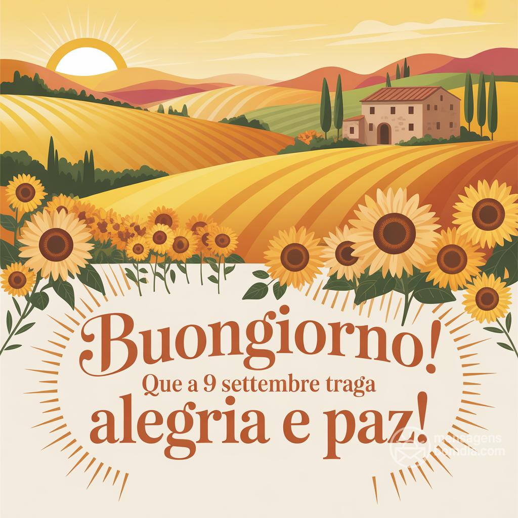Buongiorno! Que a  9 settembre  traga alegria e paz!
