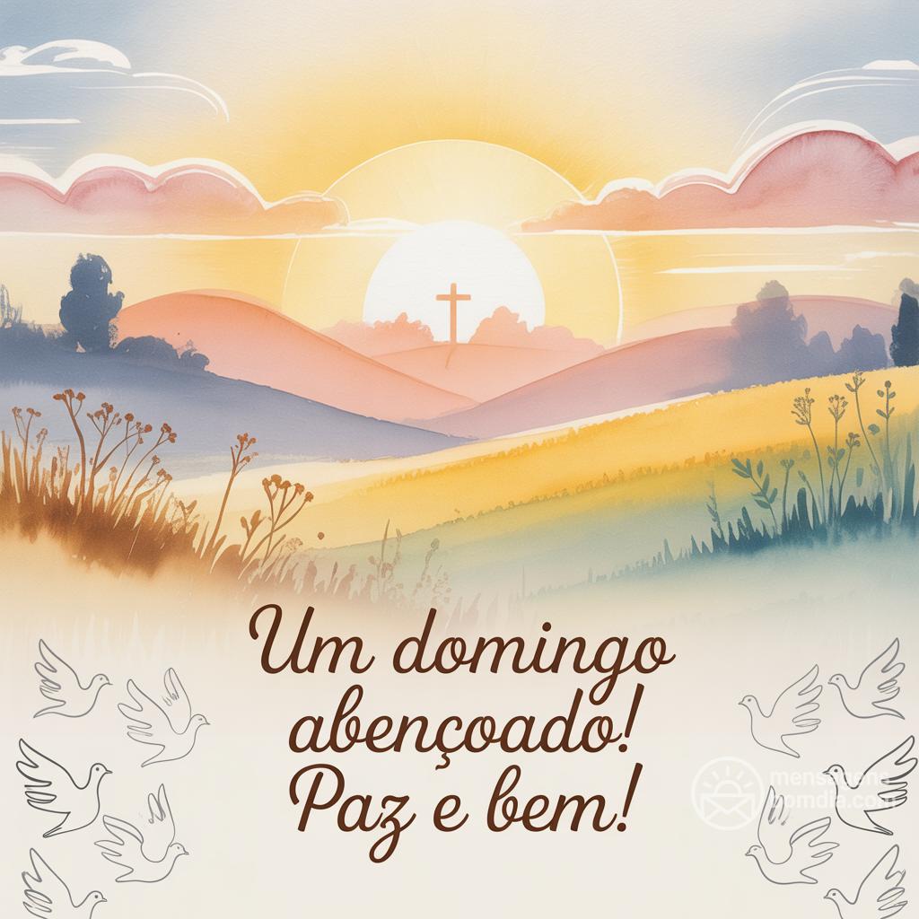Um domingo abençoado! Paz e bem!