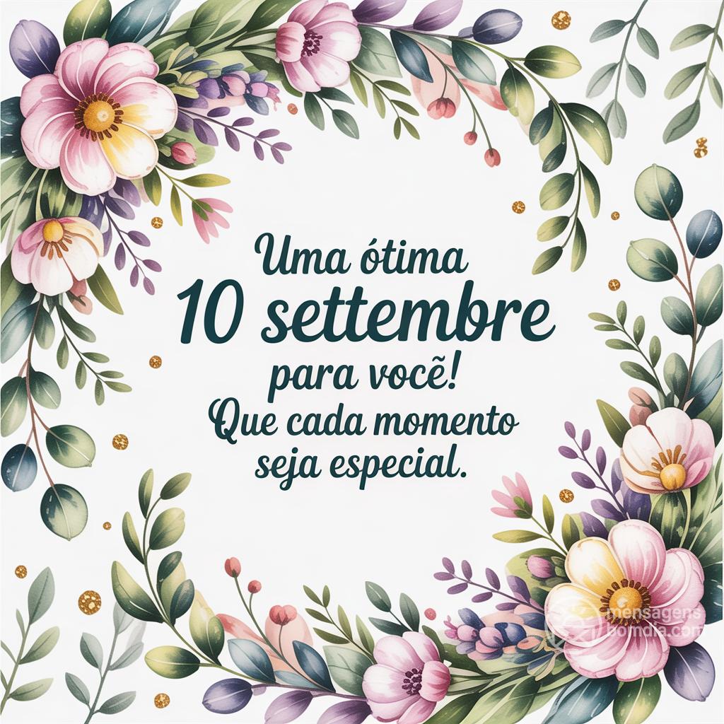 Uma ótima  10 settembre  para você! Que cada momento seja especial.