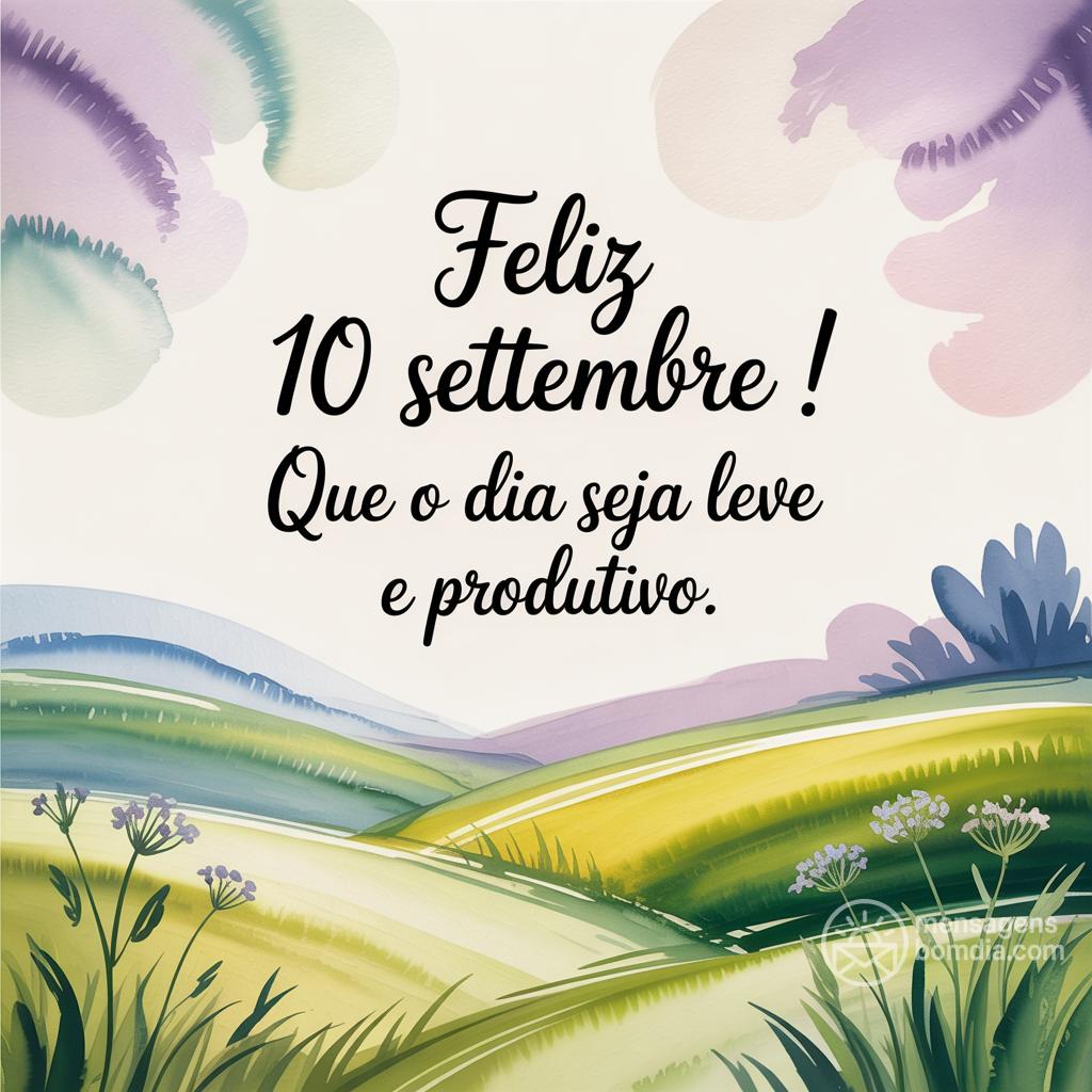 Feliz  10 settembre ! Que o dia seja leve e produtivo.