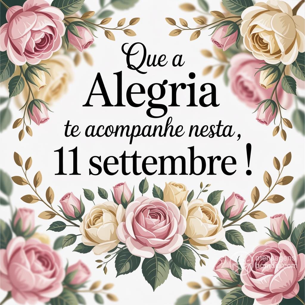 Que a alegria te acompanhe nesta , 11 settembre !