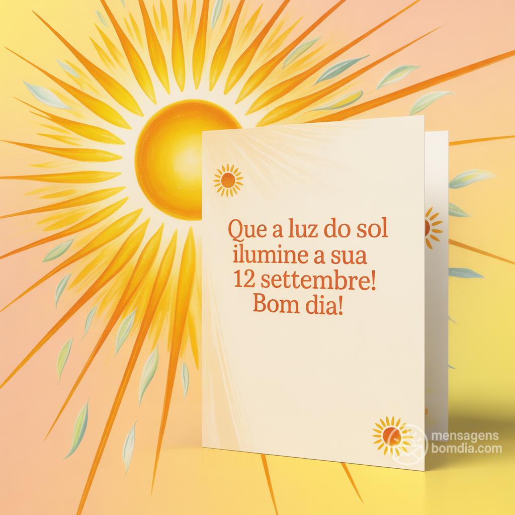 Que a luz do sol ilumine a sua  12 settembre! Bom dia!