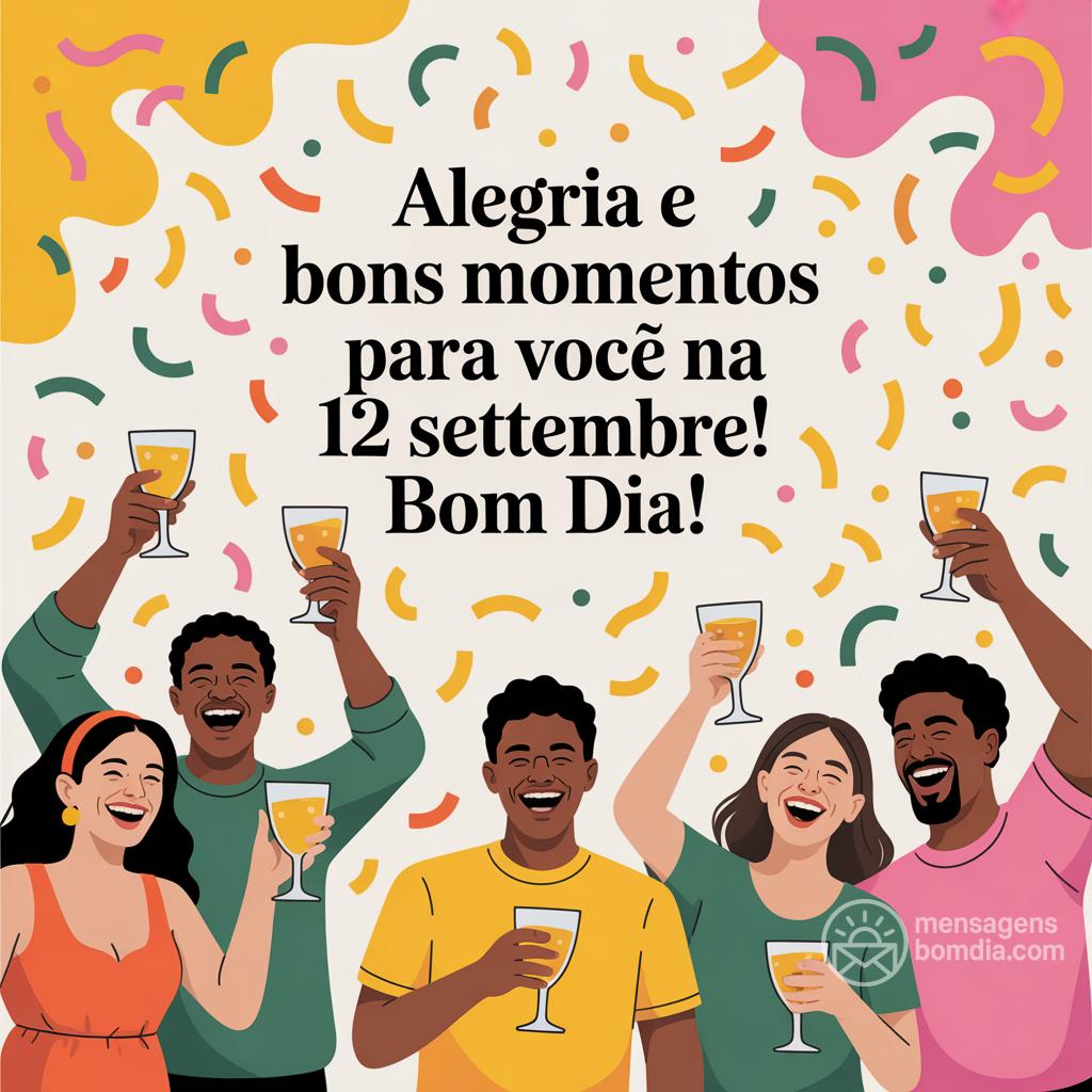 Alegria e bons momentos para você na  12 settembre! Bom dia!