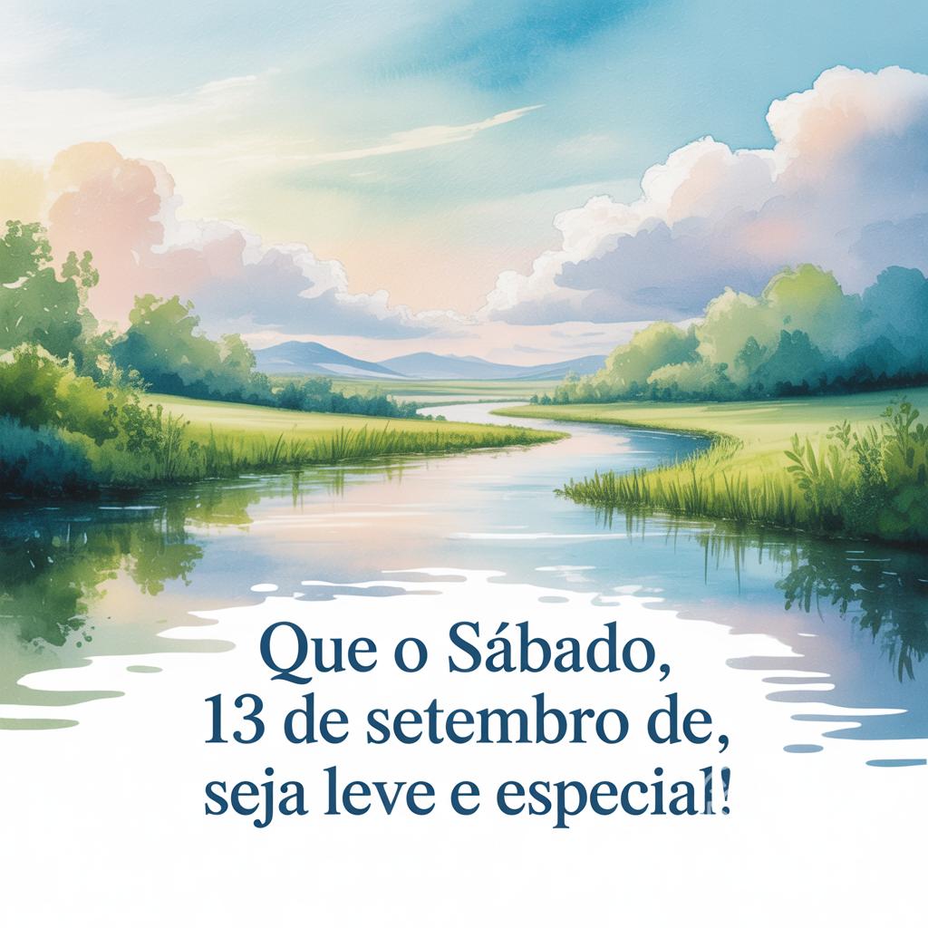 Que o sábado, 13 de setembro de , seja leve e especial!