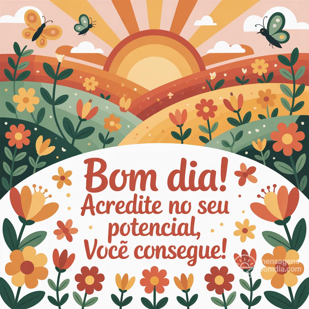 Bom dia! Acredite no seu potencial, você consegue!
