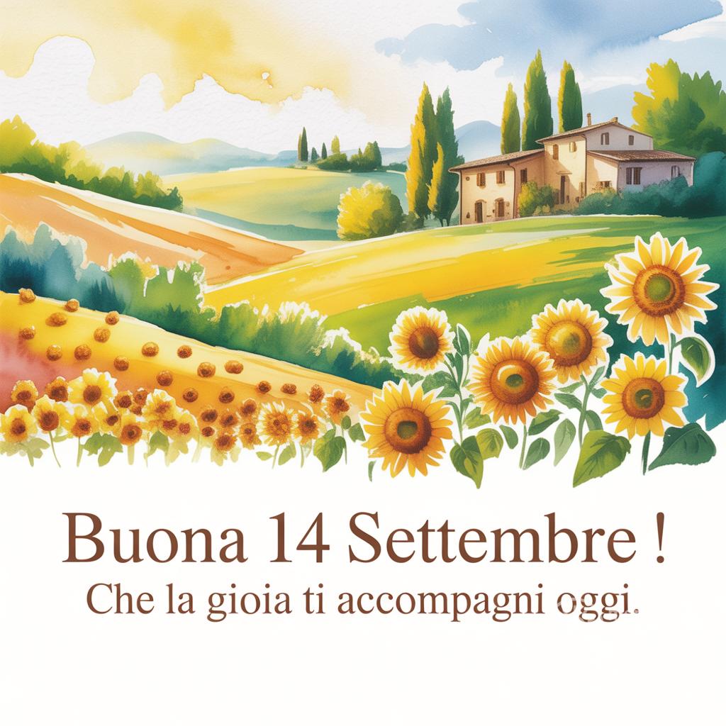 Buona  14 settembre ! Che la gioia ti accompagni oggi.
