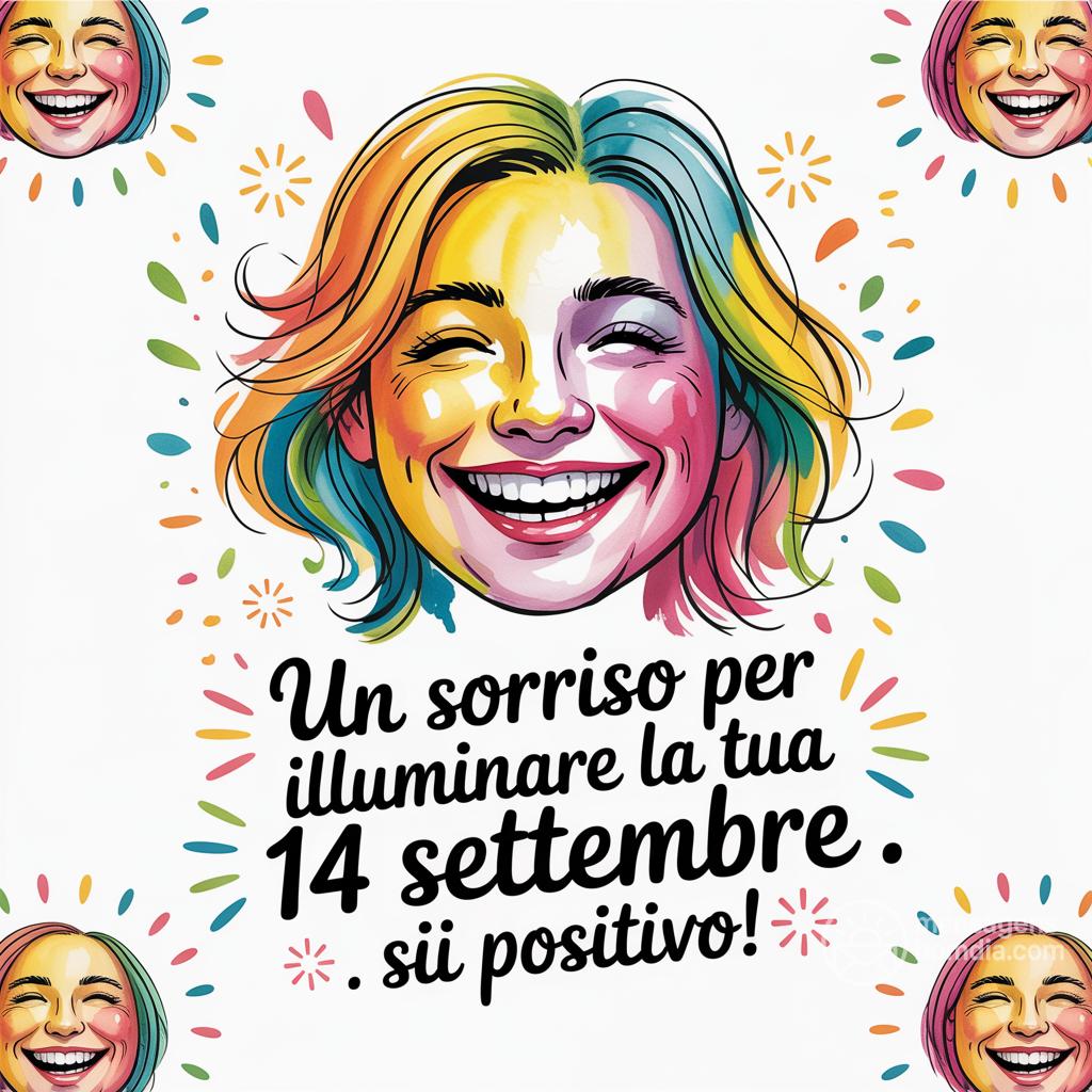 Un sorriso per illuminare la tua  14 settembre . Sii positivo!
