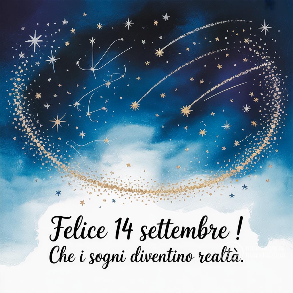 Felice  14 settembre ! Che i sogni diventino realtà.