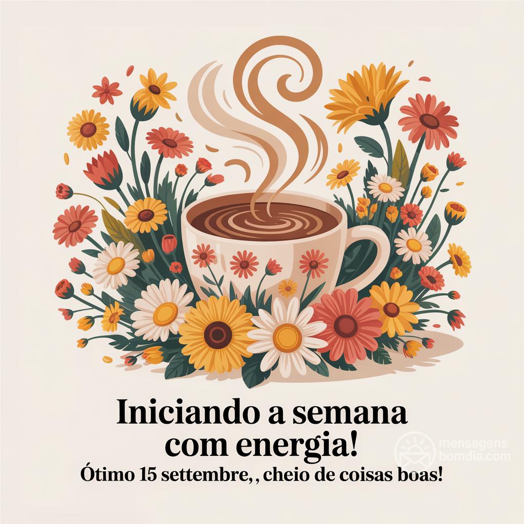 Iniciando a semana com energia! Ótimo 15 settembre, cheio de coisas boas!