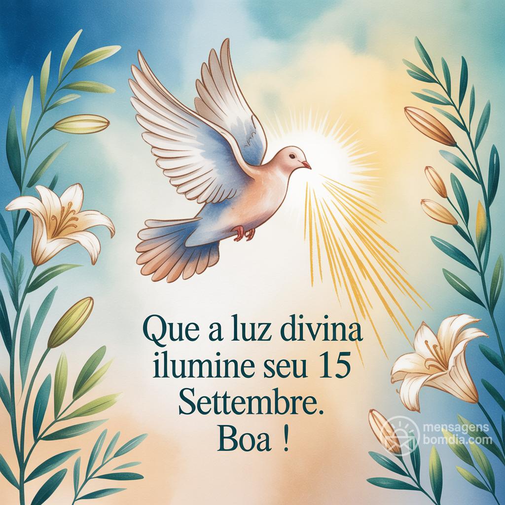 Que a luz divina ilumine seu 15 settembre. Boa !