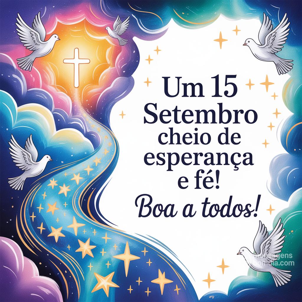 Um 15 settembre cheio de esperança e fé! Boa  a todos!