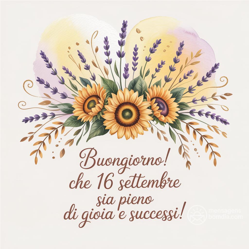 Buongiorno! Che  16 settembre  sia pieno di gioia e successi!