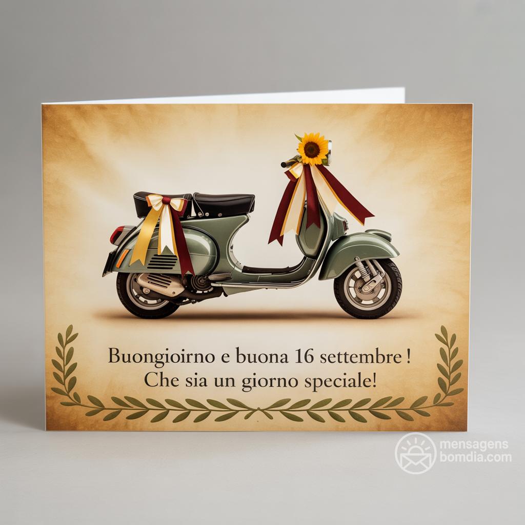 Buongiorno e buona  16 settembre ! Che sia un giorno speciale!