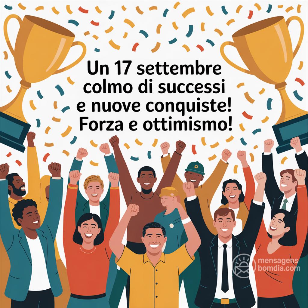 Un  17 Settembre colmo di successi e nuove conquiste! Forza e ottimismo!