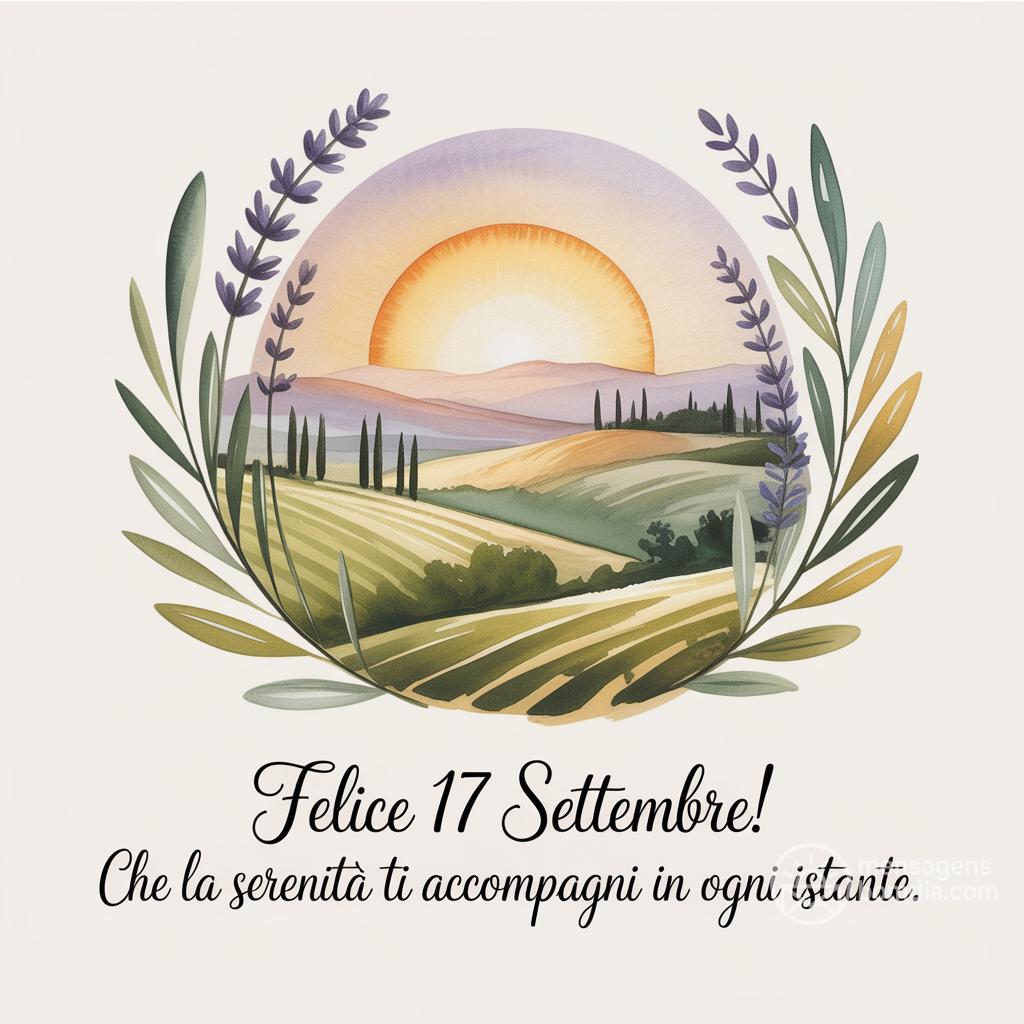 Felice  17 Settembre! Che la serenità ti accompagni in ogni istante.
