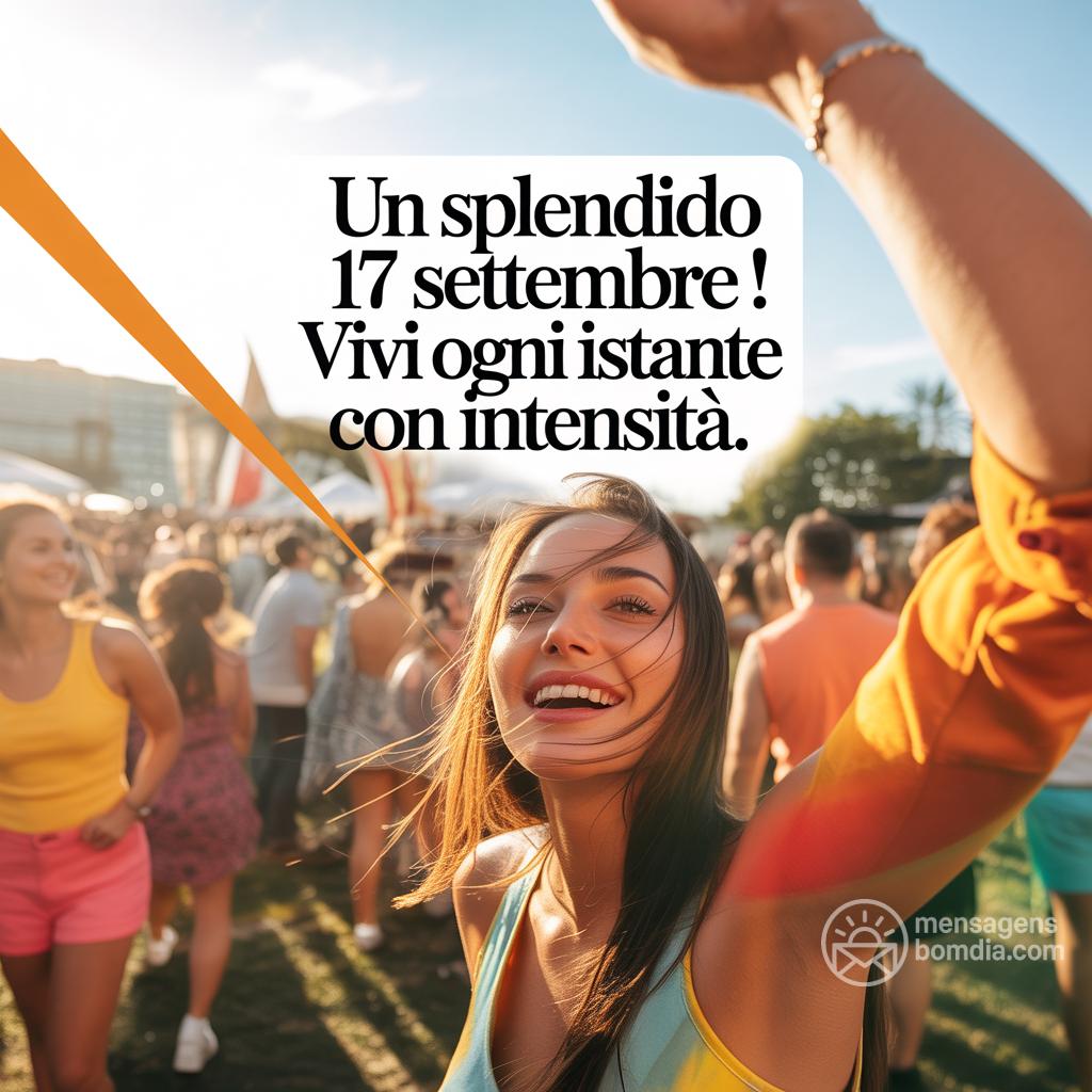 Un splendido  17 Settembre ! Vivi ogni istante con intensità.