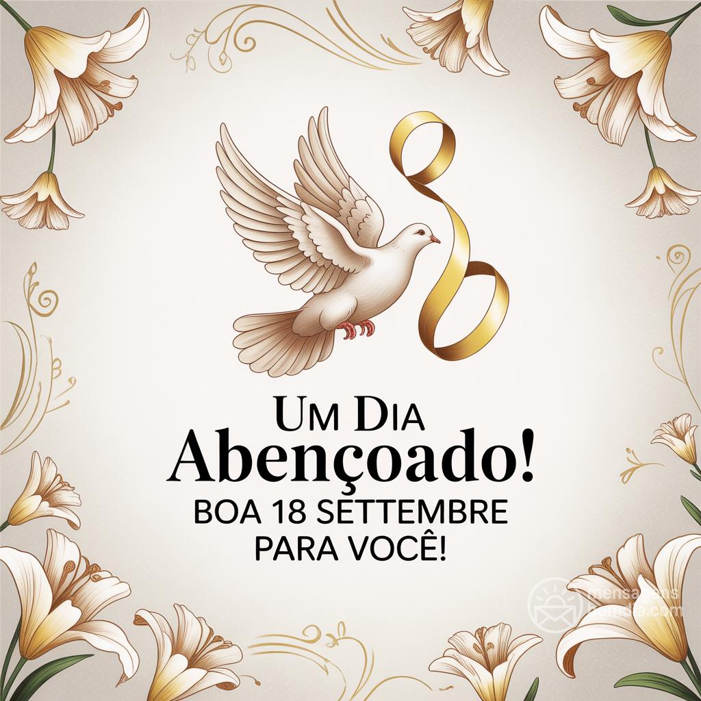 Um dia abençoado! Boa  18 settembre  para você!