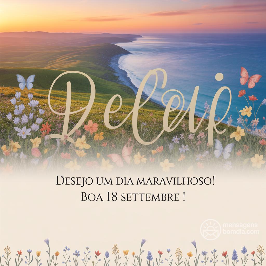 Desejo um dia maravilhoso! Boa  18 settembre !