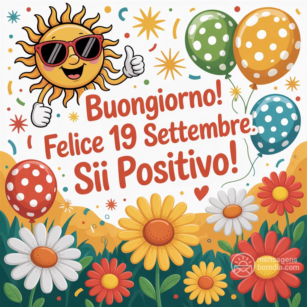 Buongiorno! Felice  19 settembre ! Sii positivo!