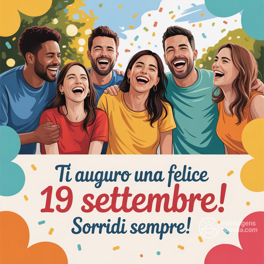 Ti auguro una felice  19 settembre ! Sorridi sempre!